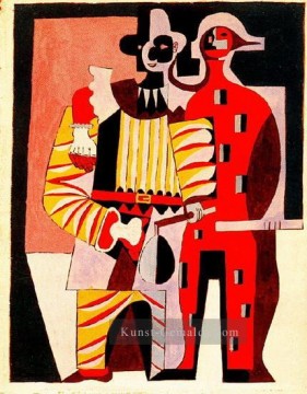 Pierrot et arlequin 1920 kubistisch Ölgemälde